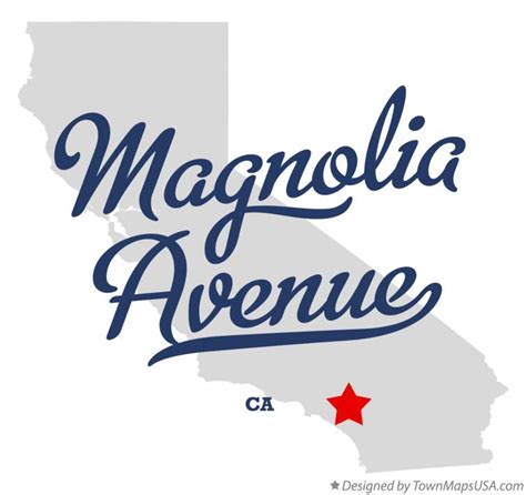 Map of Magnolia Avenue, CA, California