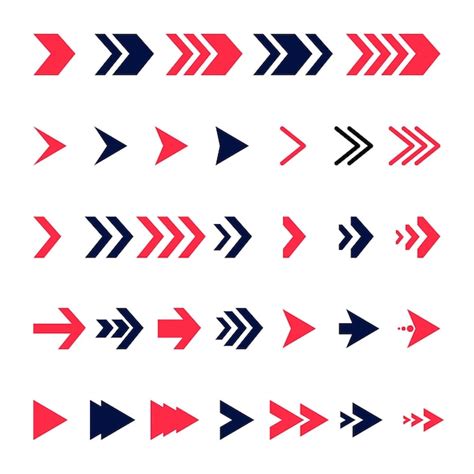 Premium Vector | Set arrow icons. Vector pointers icons for web navigation design elements ...