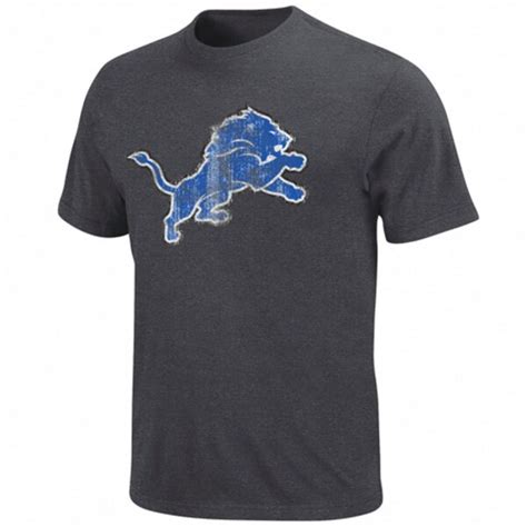 Detroit Lions Vintage Logo III T-Shirt - Charcoal - Fanatics.com