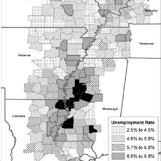 The Mississippi River Delta Region, as defined by the Delta Regional... | Download Scientific ...