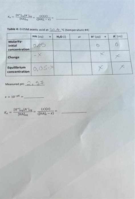 Solved Experiment 11 - Thermodynamics of Acetic Acid In this | Chegg.com