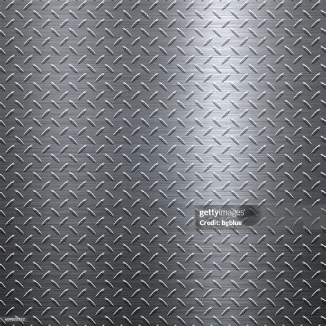 Background Of Metal Diamond Plate In Silver Color High-Res Vector ...