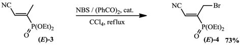 Scheme 4. Synthesis of allyl bromide (E)-4 from nitrile (E)-3 via ...