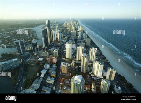 View of Surfers Paradise from the top of Q1 building, Gold Coast, Australia Stock Photo - Alamy