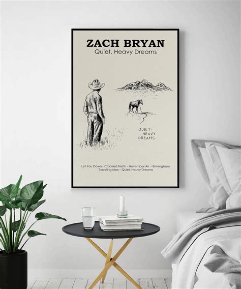 Zach Bryan Print Quiet Heavy Dreams Zach Bryan Poster Zach - Etsy