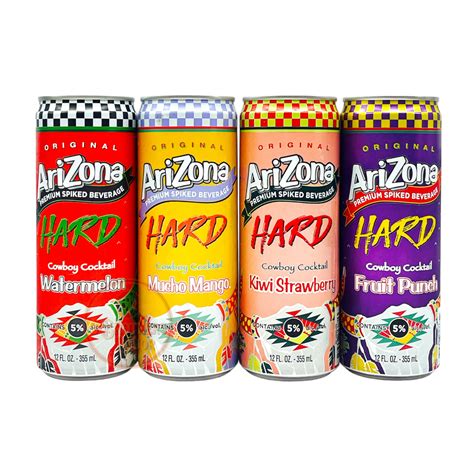 Arizona Alcohol Hard Spiked Juice Cocktails Party Pack 4Pk Cans ...