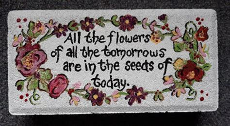 Garden Stone Saying, Garden Stone, Stepping Stone, Inspire, Inspirational Sayings, Seeds ...