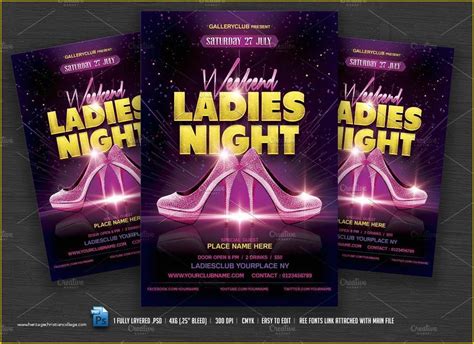 Ladies Night Out Flyer Template Free Of Weekend La S Night Flyer Flyer Templates Creative Market ...