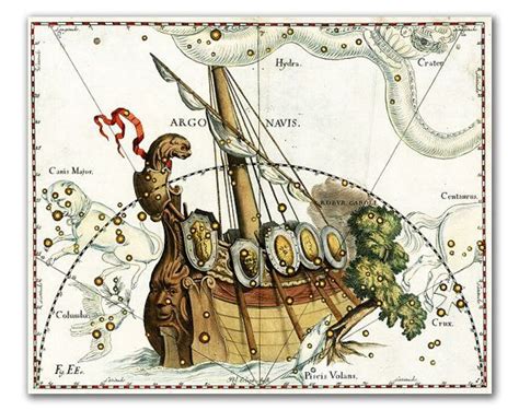 The constellation Argo Navis drawn by Johannes Hevelius. Argo Navis (or simply Argo) was a huge ...