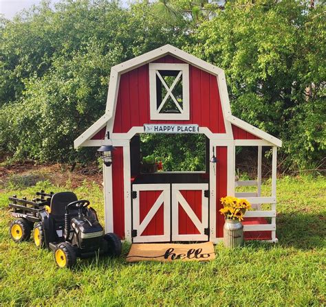 Wooden Barn Playhouse Farmhouse Pretended Play Wooden Toys - Etsy