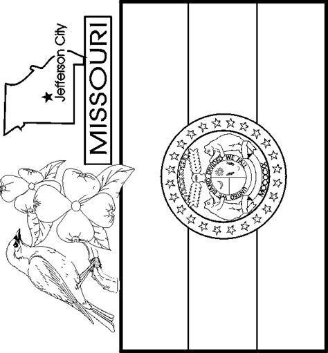 Missouri State Flag Coloring Coloring Pages