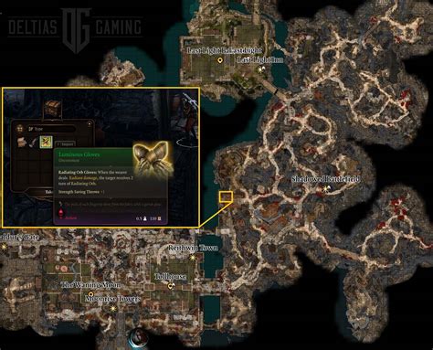 Luminous Gloves Map Location in Act 2 - Baldur's Gate 3 - BG3 - Deltia ...