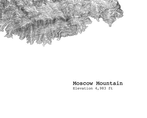 Moscow Mountain Idaho Topographic Map Art Print - Etsy