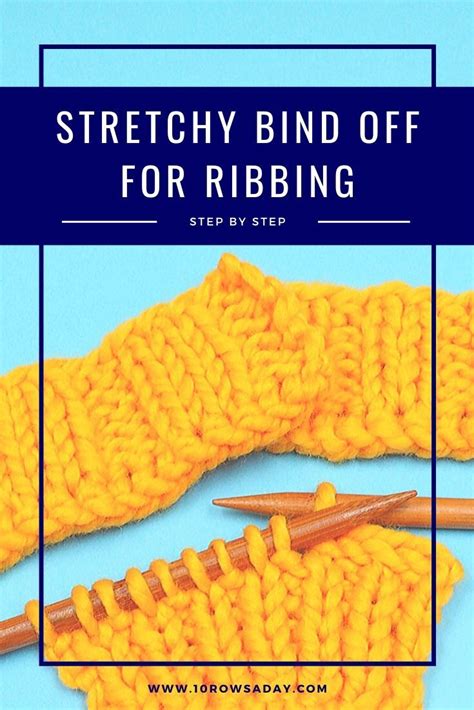 The Easiest Stretchy Bind Off for Ribbing | 10 rows a day | Stretchy ...