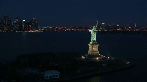 Statue Of Liberty At Night 3 Stock Footage SBV-300158448 - Storyblocks