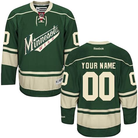 Reebok Minnesota Wild Men's Premier Alternate Custom Jersey - Green ...