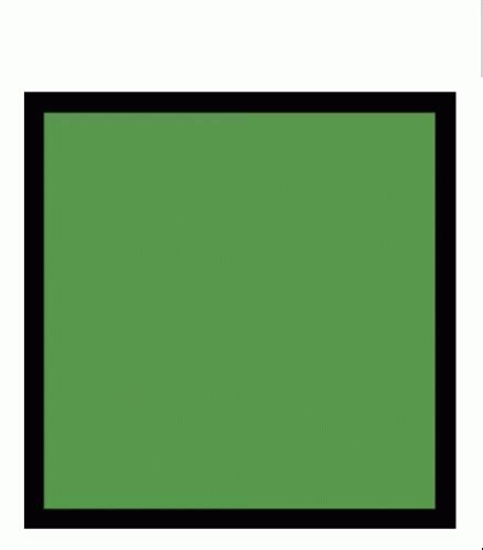 a green square with black border