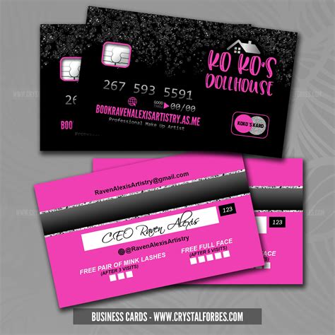 Business Cards - Credit Card Style – Crystal Forbes Design Studio