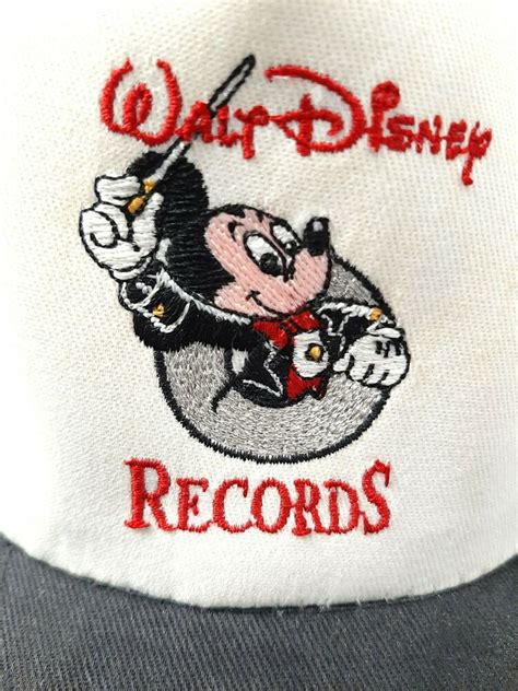 Vtg Walt Disney Records Cap Hat Mickey Mouse Conducting Promotional ...