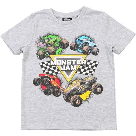 Monster Jam Boys Tee - Grey | BIG W