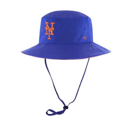 New York Mets 47 Brand Blue Panama Bucket Hat - Detroit Game Gear