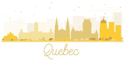 Quebec City skyline golden silhouette. 15333079 Vector Art at Vecteezy