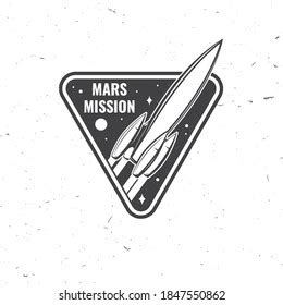 Mars Mission Logo Badge Patch Vector Stock Vector (Royalty Free) 1847550862