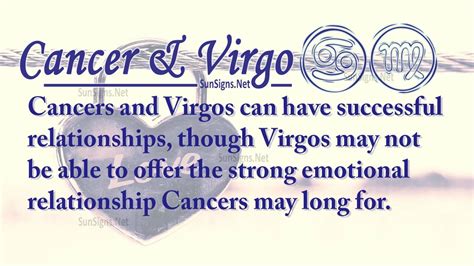 Cancer Virgo Partners For Life, In Love or Hate, Compatibility and Sex - SunSigns.Net Romance ...