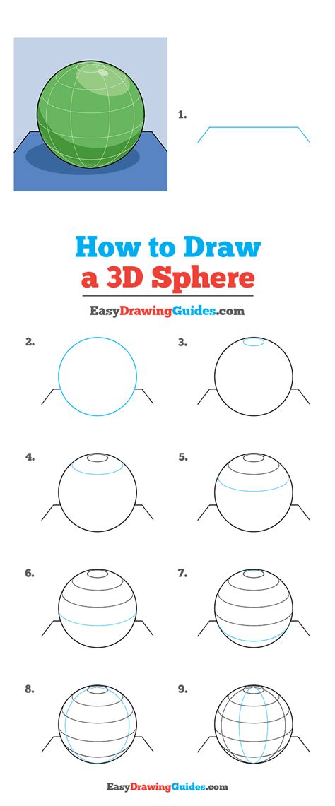 Very Easy How To Draw 3d Floating Sphere Easy Drawing For Kids | Images ...