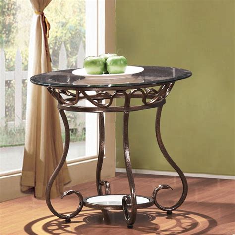 Like to Christina Glass & Metal End Table by Fleur De Lis Living | Ahşap işçiliği, Metal, Evler