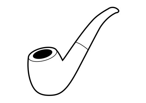 smoking-pipe-outline-vector-illustration