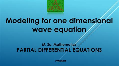 Modeling of one dimensional wave equation | Calculus | MSc Mathematics ...