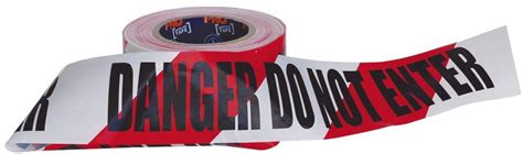 Red/White Danger Do Not Enter Tape 75mm x 100M – Fire & Safety WA