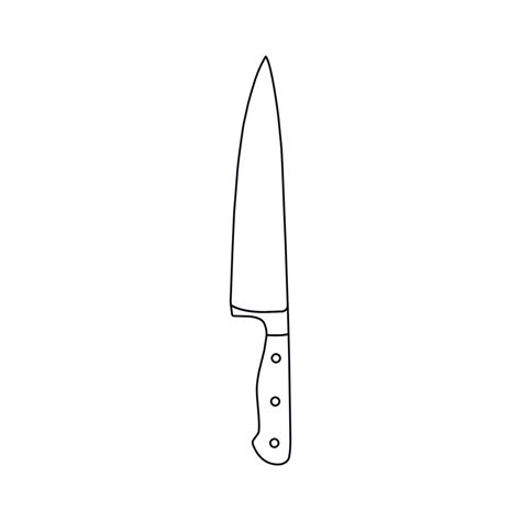 Kitchen Knife Outline Icon Illustration on White Background 11994267 Vector Art at Vecteezy