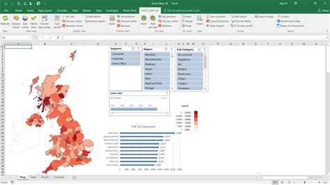 Excel Map UK – How to create an interactive Excel dashboard with slicers? - YouTube