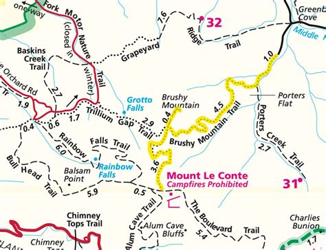 Brushy Mountain Trail to LeConte Lodge: 9 Miles To Mt. LeConte