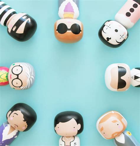 Celebrity Kokeshi Dolls - Sketchinc Crafts To Make, Crafts For Kids ...