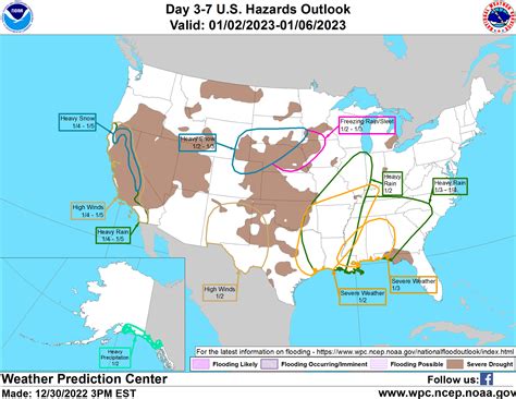 NWS Weather Prediction Center on Twitter: "An updated Day 3-7 Hazards ...