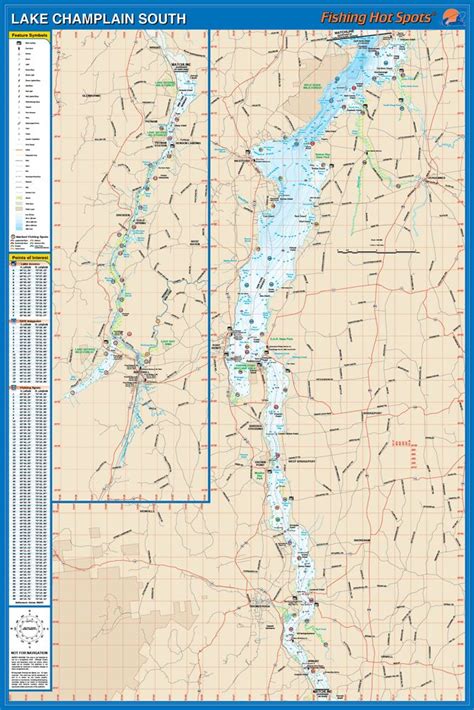 Lake Champlain (South Section), New York/Vermont Waterproof Map ...