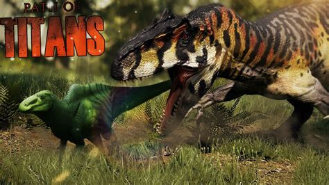 Allosaurus Hunting The New Dinosaur!!!-Path of Titans - YouTube