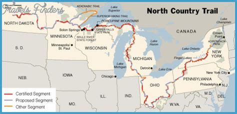 NORTH COUNTRY TRAIL MAP OHIO - TravelsFinders.Com