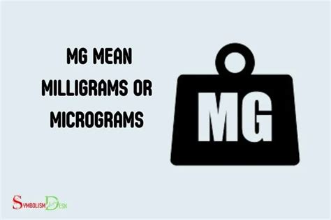 Is The Symbol Mg Mean Milligrams Or Micrograms? Milligrams