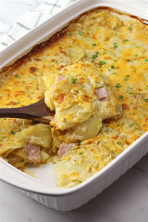 Potatoes Au Gratin with Ham - The Toasty Kitchen