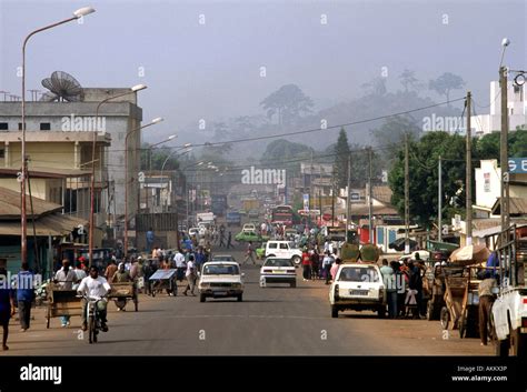 The main street in Man Cote d'Ivoire Stock Photo - Alamy