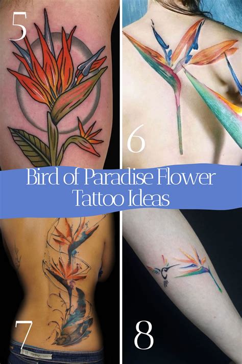 67 Colorful Bird of Paradise Flower Tattoo Designs - Tattoo Glee