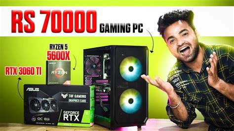 70000 Best Gaming PC Build With RTX 3060 Ti & Ryzen 5 5600X - YouTube