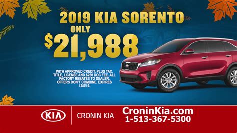 2019 Kia Sorento $21,988 - Cronin Kia - Ohio - YouTube