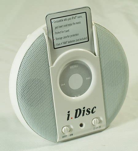 NEW -PORTABLE IDISC SPEAKERS FOR IPOD NANO,MP3