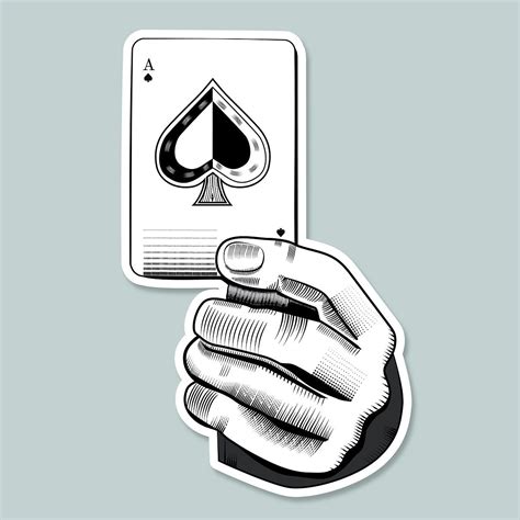 Hand psd spade ace sticker poker card | premium image by rawpixel.com ...