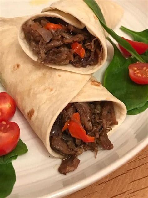 Pulled beef wraps